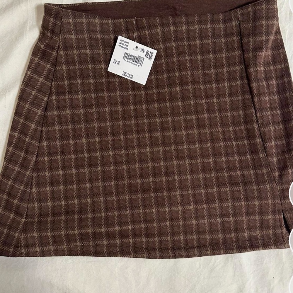 Plaid Brown Women's Skort